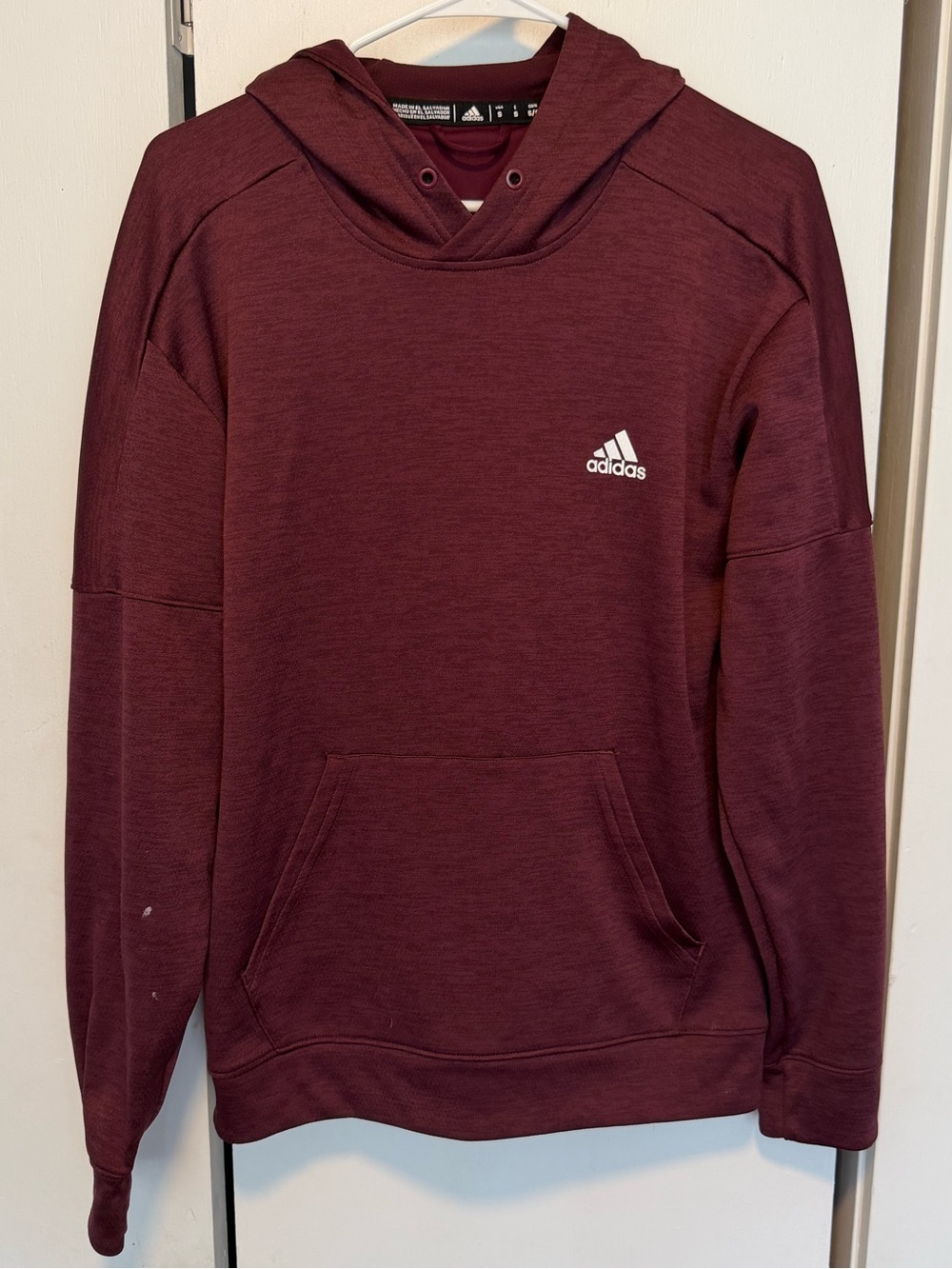 adidas Maroon Hooded Pullover Sweatshirt